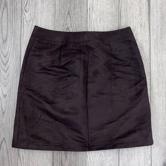 The Limited Women Size 4 Brown Faux Suede Button A Line NEW Mini Skirt Retro Y2K - Picture 3 of 8